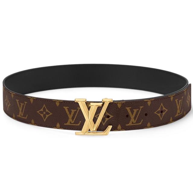 Louis Vuitton Brown and Gold Monogram Pyramide Belt