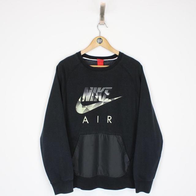 Nike Air Black Crew Neck Spellout Sweatshirt Jumper