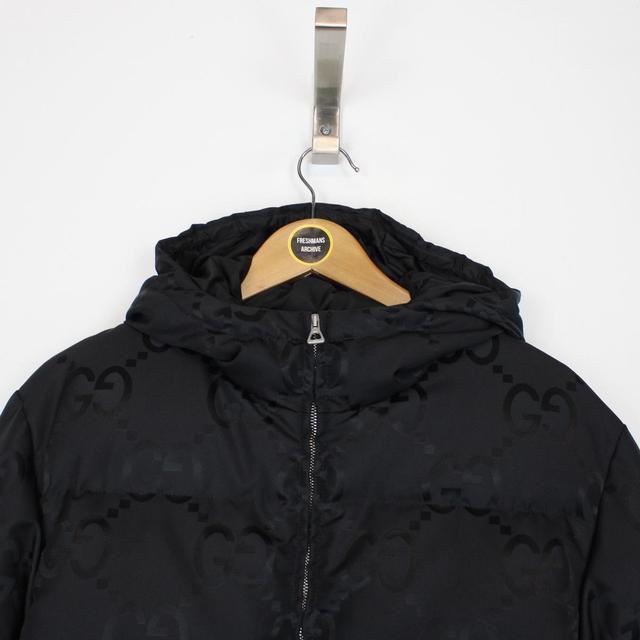 Gucci Black Jumbo GG Monogram Canvas Down Puffer Jacket