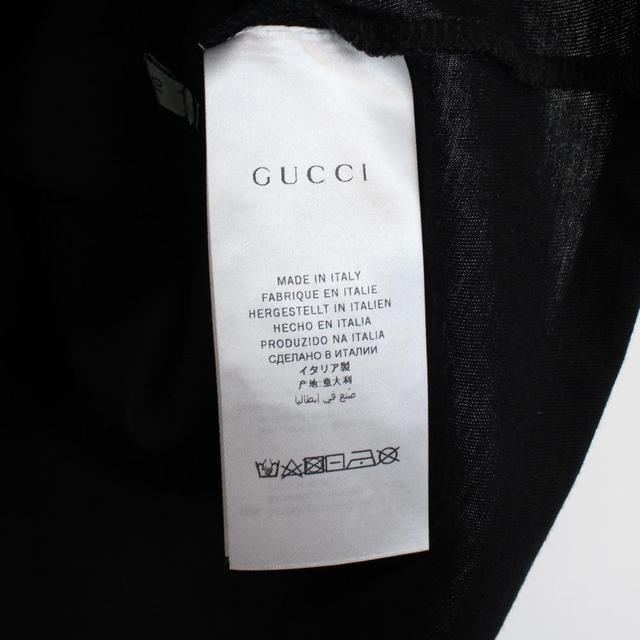 Gucci Black and White Logo Print Short Sleeve T-Shirt