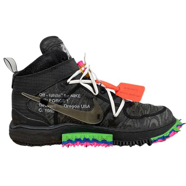 Off White x Nike Black and Multicoloured Air Force 1 Mid Trainers