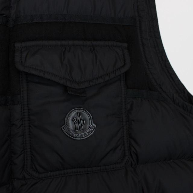 Moncler Black Athos Full Zip Down Gilet / Bodywarmer