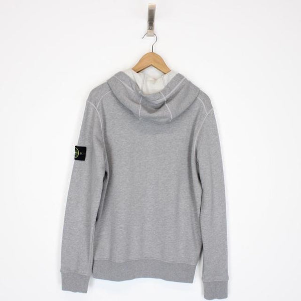 Stone Island Grey Cotton Hoodie Jumper