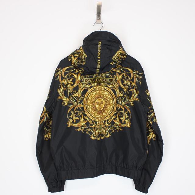 Versace Jeans Couture Black and Gold Baroque Jacket