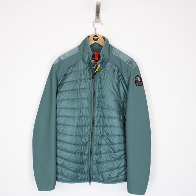 Parajumpers Jayden Mixed Hybrid Green Full Zip Down Jacket