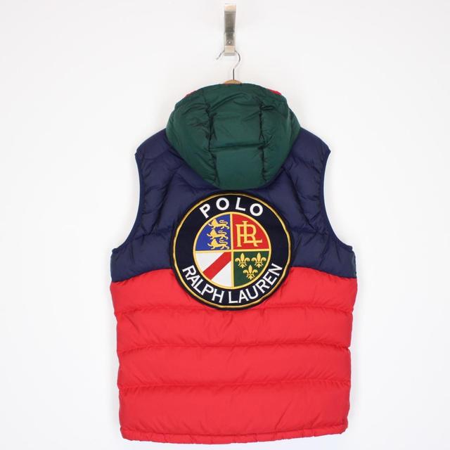 Polo Ralph Lauren Red and Navy Big Crest Down Gilet / Bodywarmer Jacket