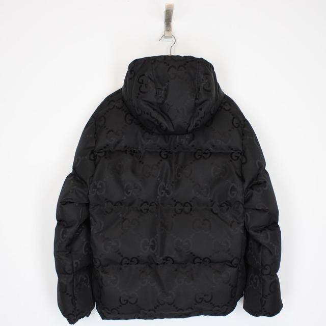 Gucci Black Jumbo GG Monogram Canvas Down Puffer Jacket