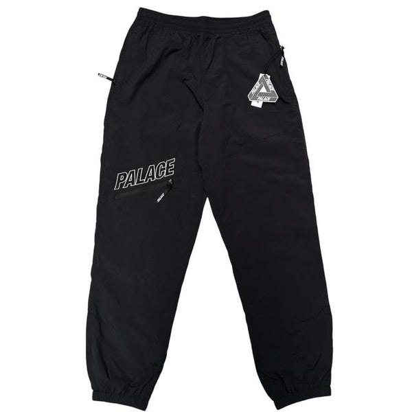 Palace 2022 Black and White Slant Nylon Shell Tracksuit Bottoms / Joggers