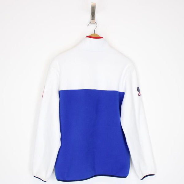 Polo Sport Ralph Lauren Blue and White Spellout Fleece Jumper