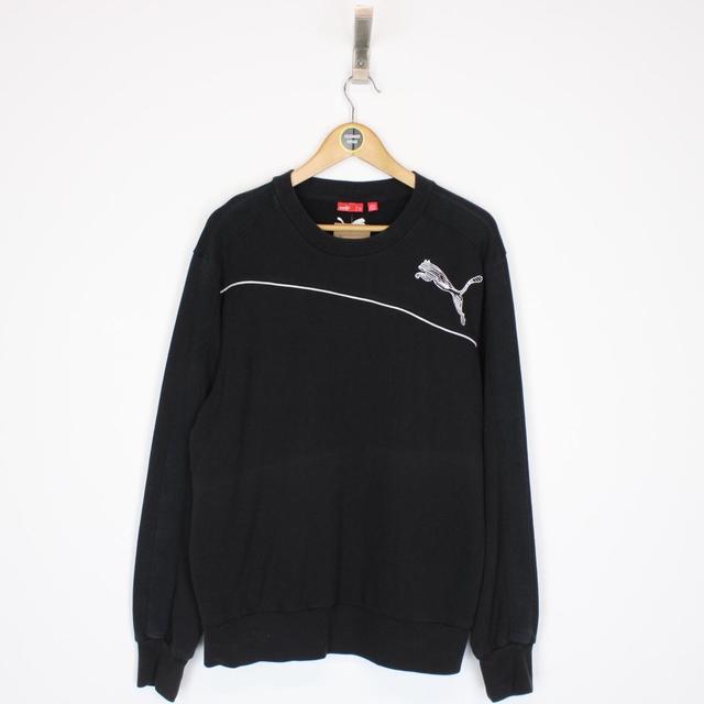 Vintage 00s Puma Black and White Sweatshirt Jumper