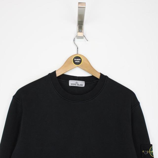 Stone Island Black Cotton Sweatshirt Jumper