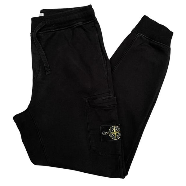 Stone Island Black Cotton Tracksuit Bottoms / Joggers