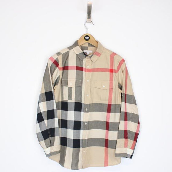 Burberry Beige Nova Check Long Sleeve Cotton Shirt