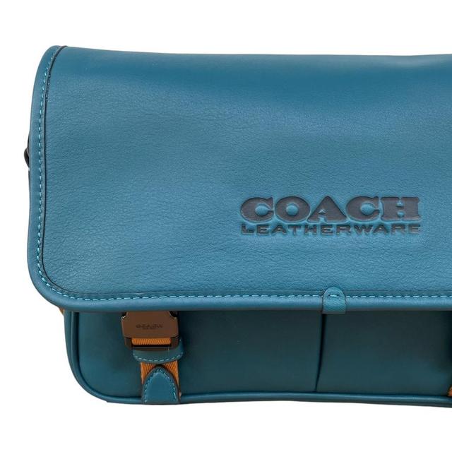 Coach Blue Restored League Leather Shoulder Messenger Bag