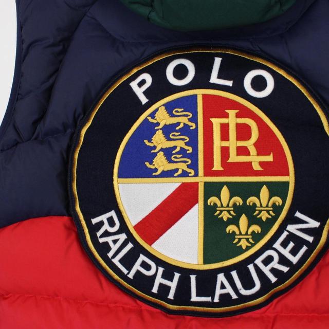 Polo Ralph Lauren Red and Navy Big Crest Down Gilet / Bodywarmer Jacket