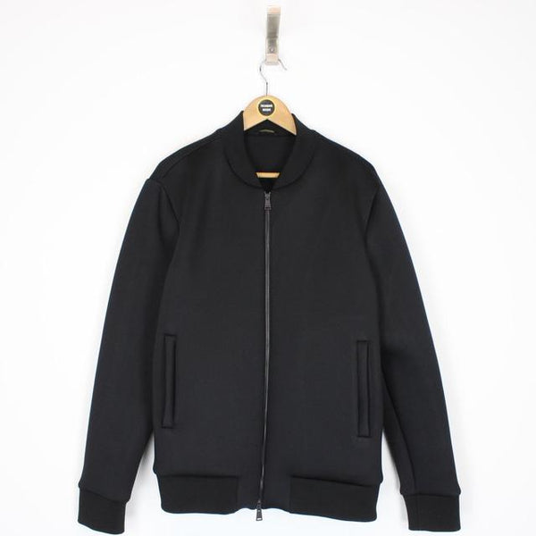 Fendi Black and Yellow Full Zip Bomber Jacket