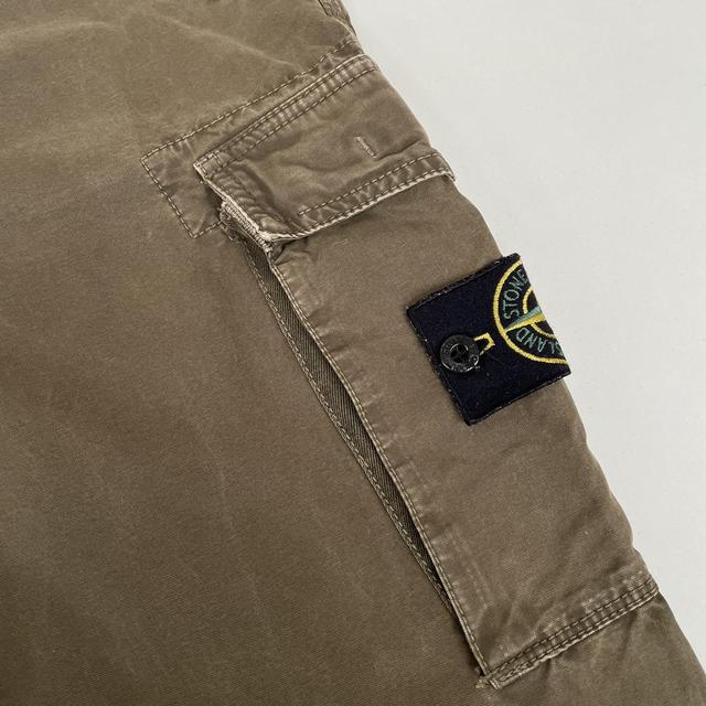 Stone Island AW 2015 Khaki Green Slim Fit Cargo Trousers