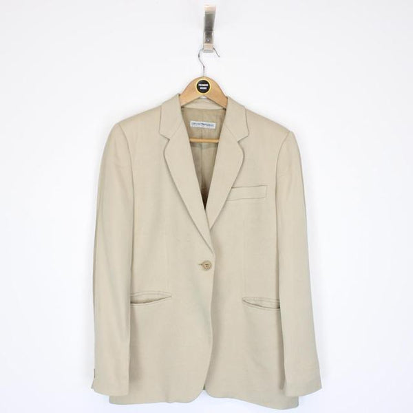 Vintage Emporio Armani Beige Viscose Blazer Jacket