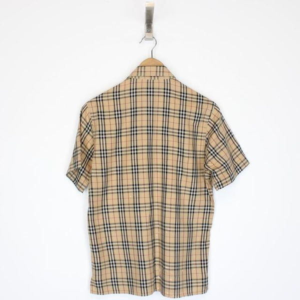 Vintage Burberry London Beige Nova Check Short Sleeve Shirt