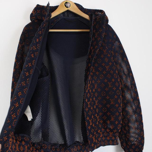 Louis Vuitton Navy Blue and Orange Gradient LV Monogram Mesh Jacket