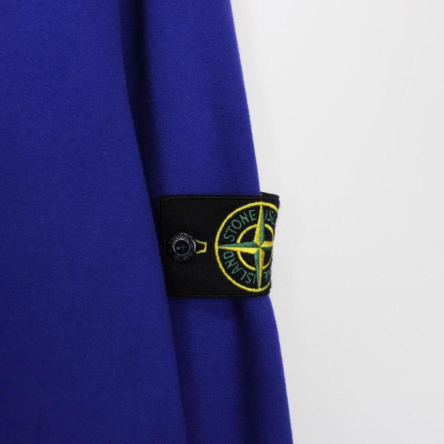 Stone Island AW 2023 Blue Cotton Sweatshirt Jumper