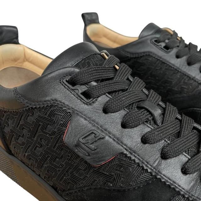 Christian Louboutin Black Happyrui Leather Trainers