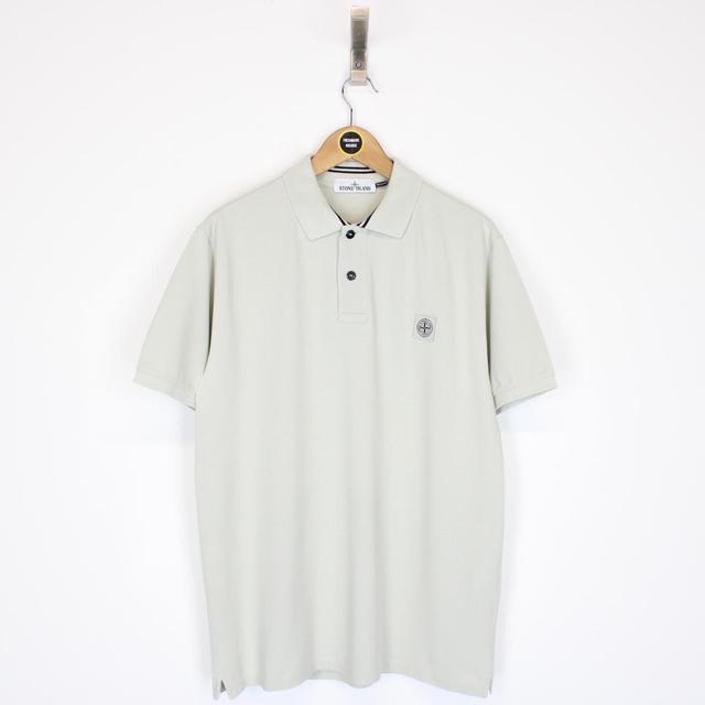 Stone Island AW 2017 Pale Green Short Sleeve Compass Polo Shirt