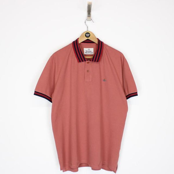 Vivienne Westwood Burgundy Short Sleeve Orb Polo Shirt