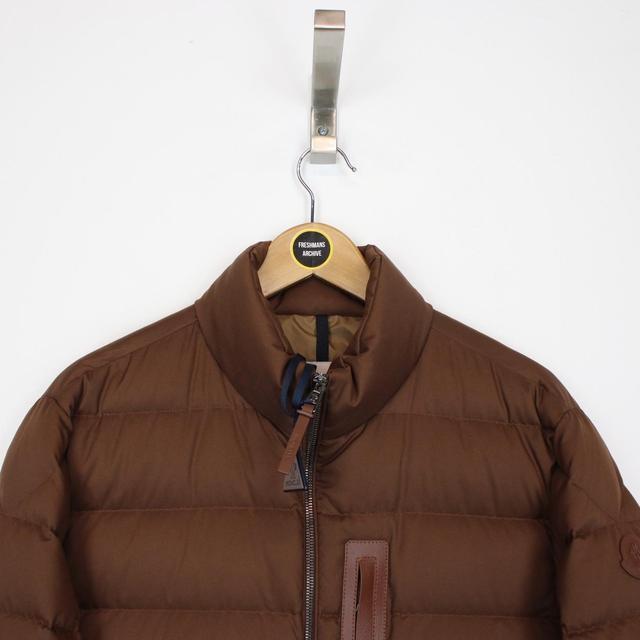 Moncler Lauriolle Brown Full Zip Hooded Short Down Jacket