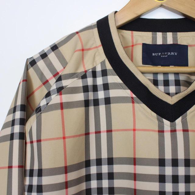 Burberry Golf Beige and Black Nova Check Pullover Jacket