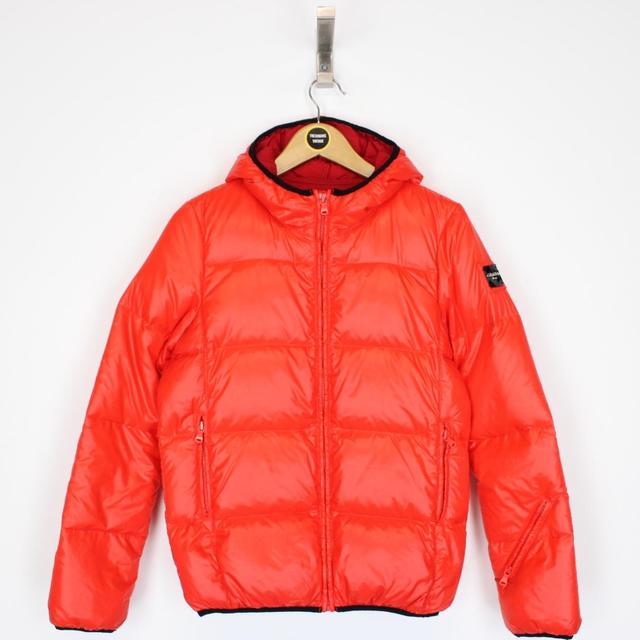 Calvin Klein Jeans Red Full Zip Down Puffer Jacket