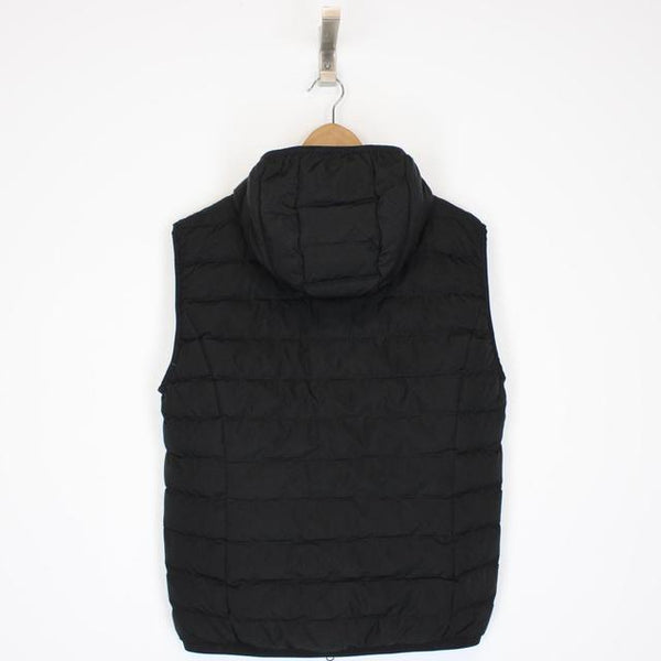 Emporio Armani Black Quilted Hooded Gilet / Bodywarmer