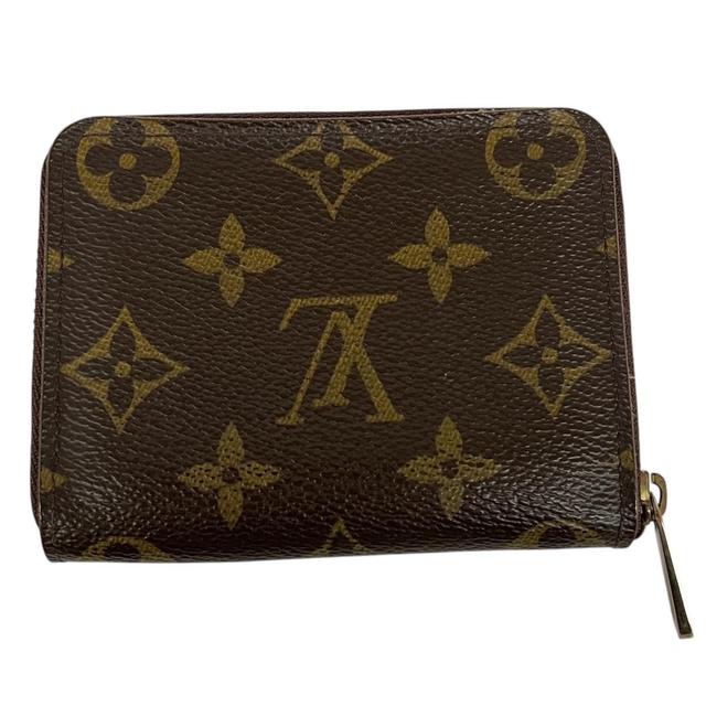 Louis Vuitton Brown and Beige LV Monogram Zippy Coin Purse