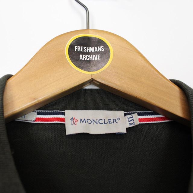 Moncler Maglia Manica Lunga Khaki Green Long Sleeve Polo Shirt