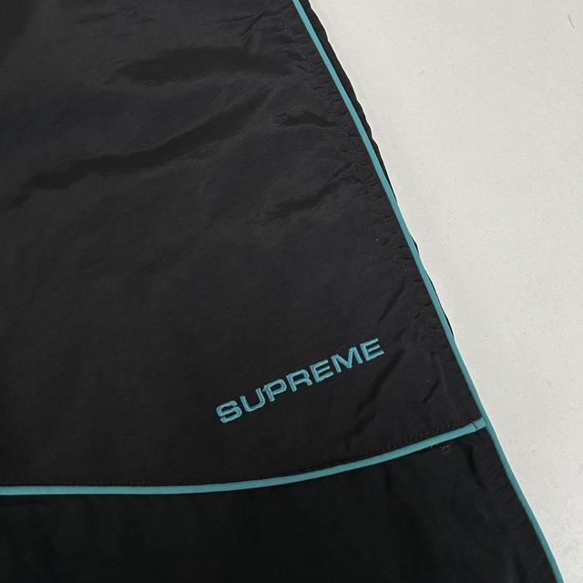 Supreme Black and Green Piping Tracksuit Bottoms / Joggers