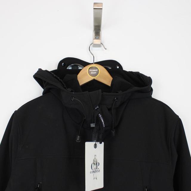 CP Company Black Full Zip Goggle Soft Shell Jacket