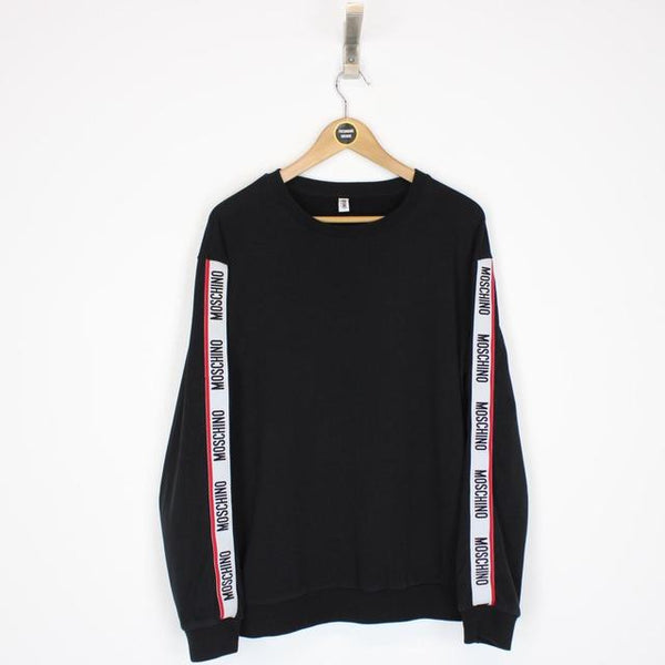 Moschino Underwear Black Tape Logo Arm Sweatshirt Jumper