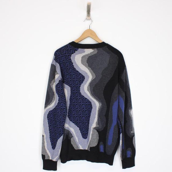 Fendi Multicoloured Zucca Monogram Wool Knit Jumper