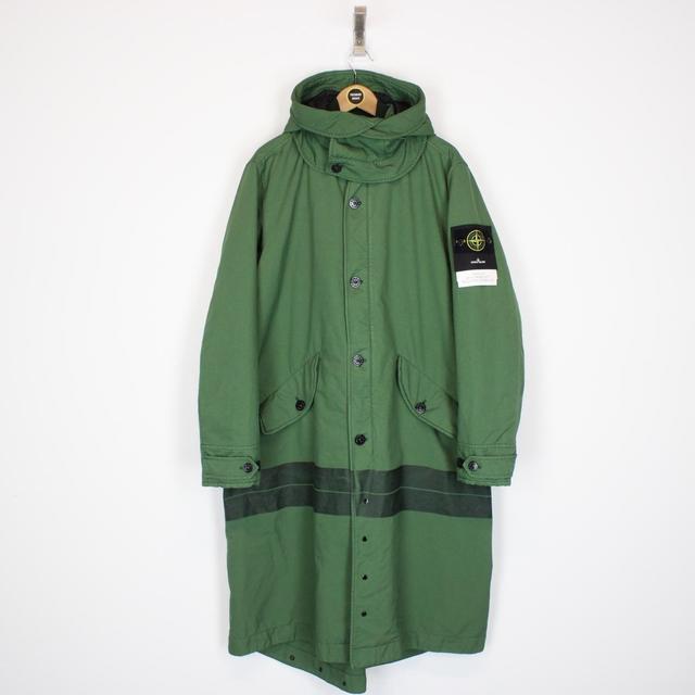 Stone Island AW 2022 Green and Black David TC Laser Printed Primaloft Parka