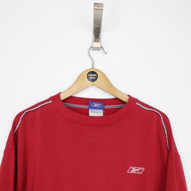 Vintage 00s Reebok Red Sweatshirt Jumper