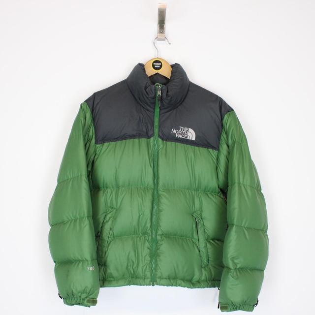 Vintage 90s The North Face Green and Black 700 Nupste Down Puffer Jacket