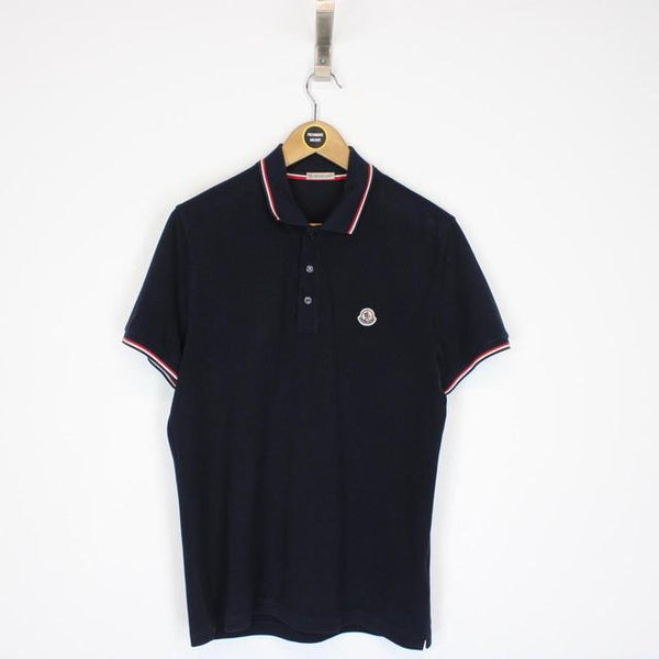 Moncler Maglia Manica Corta Navy Blue Short Sleeve Polo Shirt