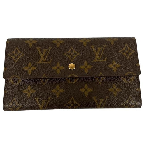 Louis Vuitton Brown and Beige Monogram Portefeuille International Wallet