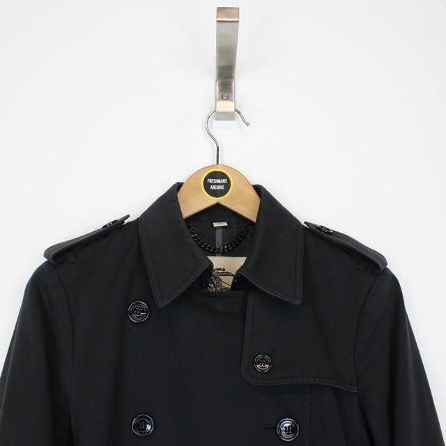 Burberry London Black Nova Check Double Breasted Belted Trench Coat