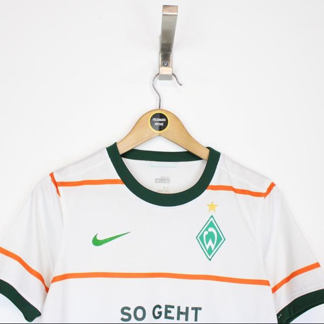 Nike Werder Bremen 2016/17 White and Orange Striped Short Sleeve Home Football