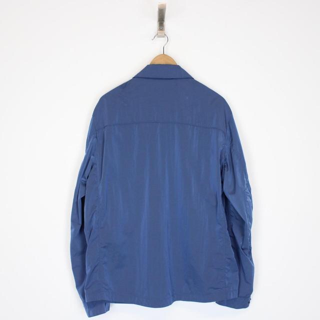 Belstaff Blue Full Zip Nylon Rift Overshirt Jacket