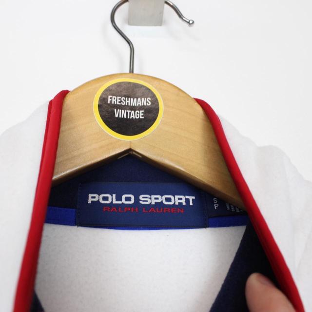 Polo Sport Ralph Lauren Blue and White Spellout Fleece Jumper