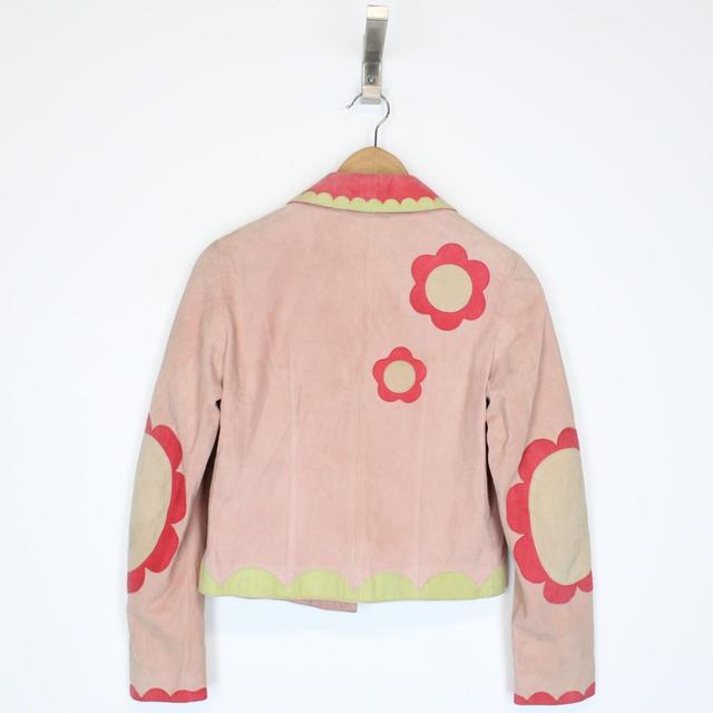 Moschino Cheap and Chic Multicoloured Floral Goat Skin Leather Jacket