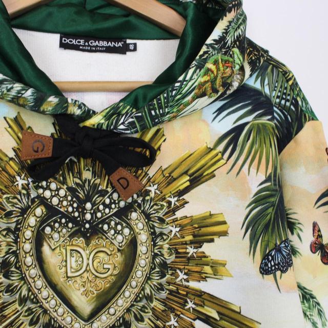 Dolce and Gabbana Multicoloured Tropical King Print Hoodie Jumper