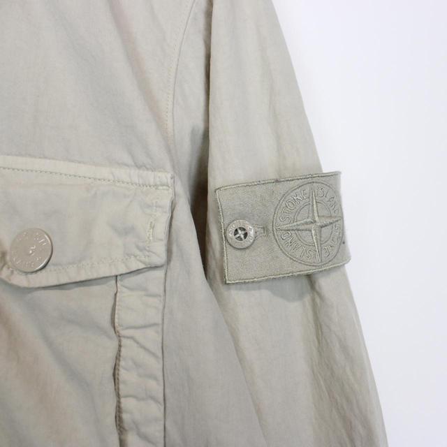 Stone Island Ghost SS 2019 Beige Full Zip Overshirt Jacket